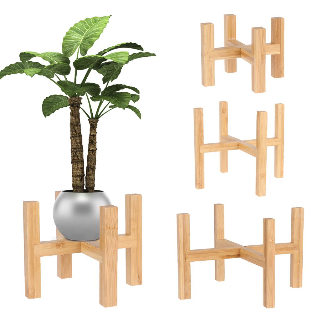 Bonsai Garden Stand - Bonsai Displaystandaard Bamboe Dienbladen Vloerstaande Houten