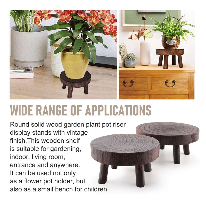 ABHU 2 Stuks Mini Houten Kruk  - Bonsai Garden Display recensie en prijs