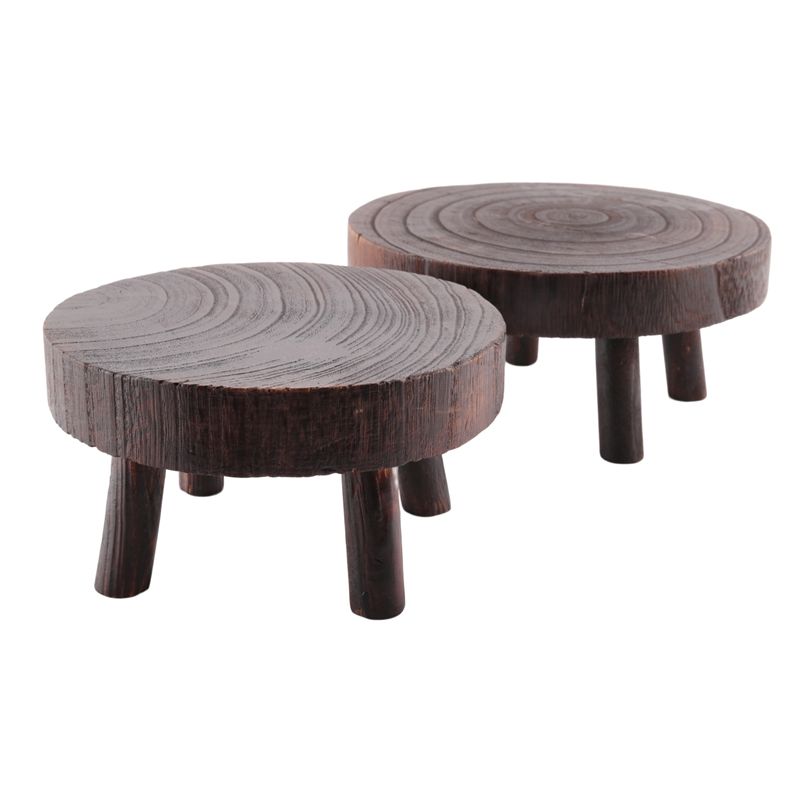 ABHU 2 Stuks Mini Houten Kruk  - Bonsai Garden Display recensie en prijs
